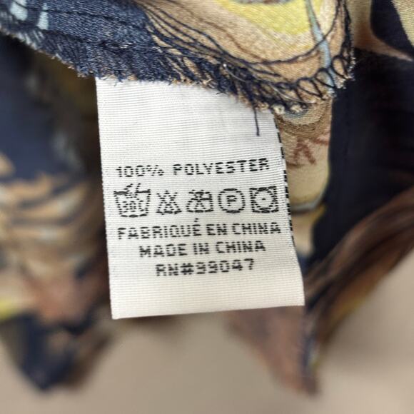 Jaipur Peacock Tunic Top M Semi Sheer Unique Ruffle Collar Boho Artsy Statement - Picture 5 of 8